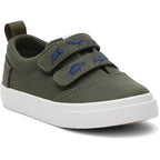 Toms Toms Παιδικό Ανατομικό Υφασμάτινο Sneaker για Αγόρια Χακί Sneaker Αγόρι / Sneaker Boys 10020535_Tiny_FenixDoubleStrap_DarkSageCanvas_EmbroideredDinos_45