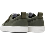 Toms Toms Παιδικό Ανατομικό Υφασμάτινο Sneaker για Αγόρια Χακί Sneaker Αγόρι / Sneaker Boys 10020535_Tiny_FenixDoubleStrap_DarkSageCanvas_EmbroideredDinos_B