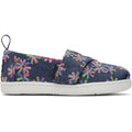 Toms Toms Παιδικές Εσπαντρίγιες με Σκρατς Μπλε Εσπαντρίγιες Κορίτσι / Espadrilles Girl 10020623_Tiny_Alpargata_NavyEmbroideredFloral_S