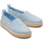 Toms Toms Εφηβικές Ανατομικές Εσπαντρίγιες για Κορίτσια Σιέλ Εσπαντρίγιες Κορίτσι / Espadrilles Girl 10020625_Youth_Alpargata_RopePastelBlueWashedDenim_F