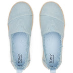 Toms Toms Εφηβικές Ανατομικές Εσπαντρίγιες για Κορίτσια Σιέλ Εσπαντρίγιες Κορίτσι / Espadrilles Girl 10020625_Youth_Alpargata_RopePastelBlueWashedDenim_T