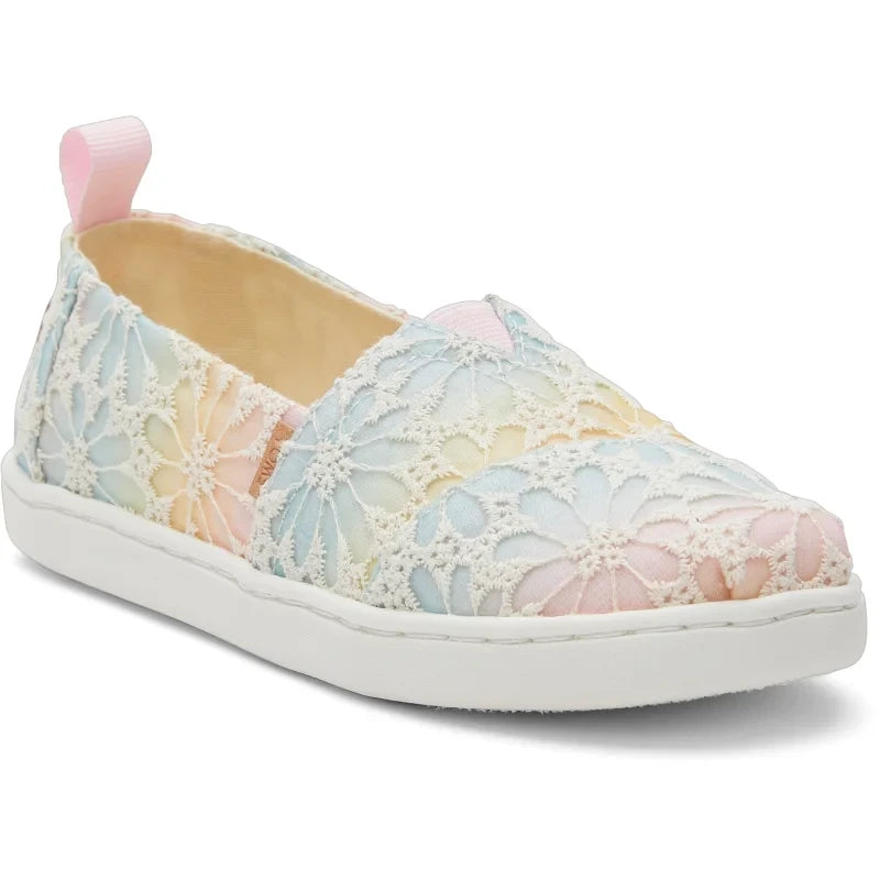 Toms Toms Εφηβικές Ανατομικές Εσπαντρίγιες για Κορίτσια με Λουλούδια Εσπαντρίγιες Κορίτσι / Espadrilles Girl 10020627_Youth_Alpargata_ParfaitPinkOmbreFloralLace_45