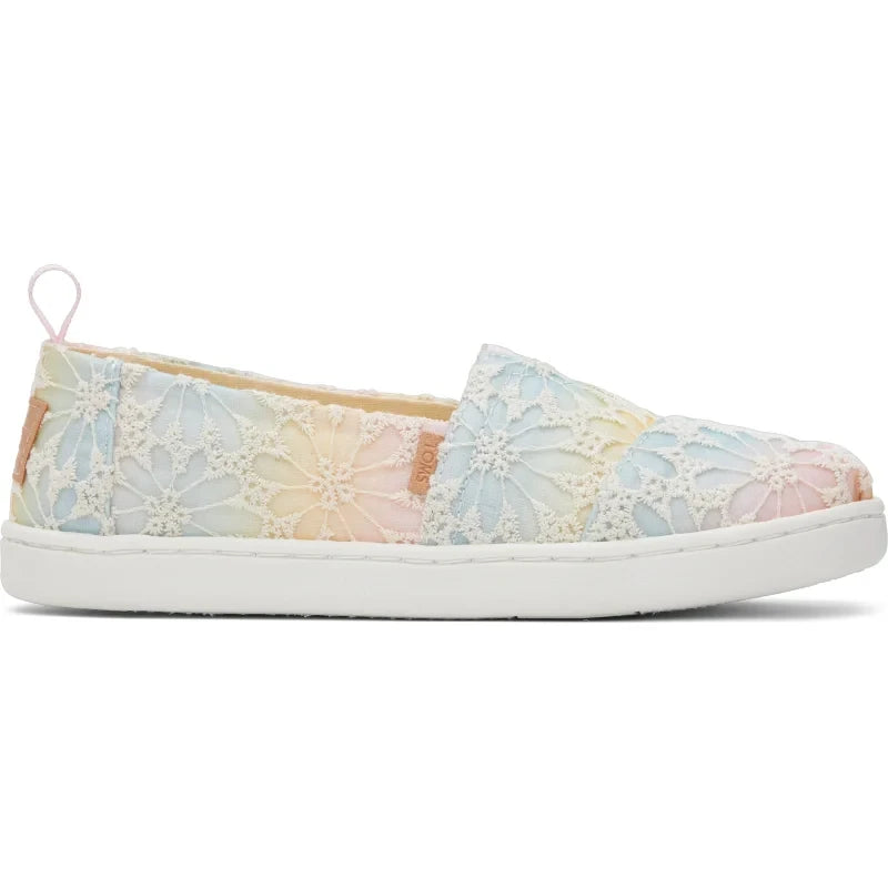 Toms Toms Εφηβικές Ανατομικές Εσπαντρίγιες για Κορίτσια με Λουλούδια Εσπαντρίγιες Κορίτσι / Espadrilles Girl 10020627_Youth_Alpargata_ParfaitPinkOmbreFloralLace_S