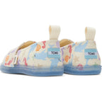 Toms Toms παιδική υφασμάτινη εσπραντρίγια για κορίτσια μπεζ Εσπαντρίγιες Κορίτσι / Espadrilles Girl 10020632_Tiny_Alpargata_NaturalOceanFriendsPrint_B