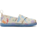 Toms Toms παιδική υφασμάτινη εσπραντρίγια για κορίτσια μπεζ Εσπαντρίγιες Κορίτσι / Espadrilles Girl 10020632_Tiny_Alpargata_NaturalOceanFriendsPrint_S