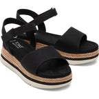 Toms Toms Youth Diana Κορίτσια Ανατομικό Πέδιλο Μαύρο Πέδιλο Κορίτσι / Sandals Girl 10020642_Youth_Diana_BlackCanvas_F