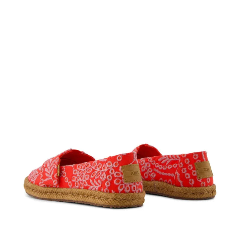 Toms Toms Υφασμάτινες Εφηβικές Εσπαντρίγιες σε Κόκκινο Χρώμα Εσπαντρίγιες Κορίτσι / Espadrilles Girl 10022095-b