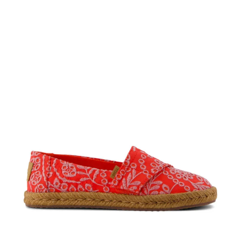 Toms Toms Υφασμάτινες Εφηβικές Εσπαντρίγιες σε Κόκκινο Χρώμα Εσπαντρίγιες Κορίτσι / Espadrilles Girl 10022095-s