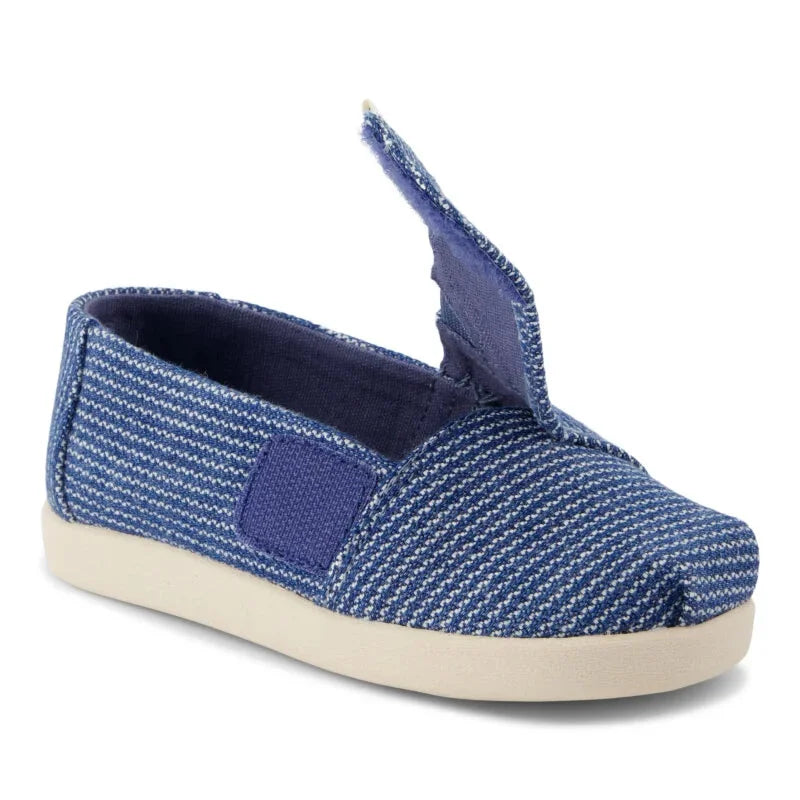 Toms Toms παιδική υφασμάτινη εσπαντρίγια σκούρο μπλε Εσπαντρίγιες Αγόρι / Espadrilles Boy 10022100_T_Boy_AlpargataClassic_DarkSkySubtleStripes_45-2