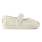 Toms Toms υφασμάτινη παιδική μπαρέτα μπέζ Μπαρέτα/ Ballerina / Flat Shoes Girl 10022113_T_Girl_NoraMaryJane_EgretBotanicalEyelet_S