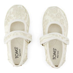 Toms Toms υφασμάτινη παιδική μπαρέτα μπέζ Μπαρέτα/ Ballerina / Flat Shoes Girl 10022113_T_Girl_NoraMaryJane_EgretBotanicalEyelet_T