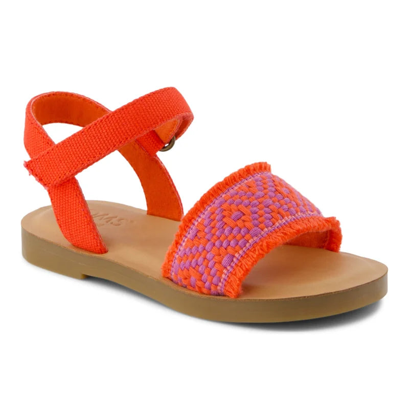 Toms Toms Παίδικα Πέδιλα για Κορίτσια Κόκκινα Πέδιλο Κορίτσι / Sandals Girl 10022119_T_Girl_Remi_FlameDiamondGlobalStrap_45