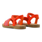 Toms Toms Παίδικα Πέδιλα για Κορίτσια Κόκκινα Πέδιλο Κορίτσι / Sandals Girl 10022119_T_Girl_Remi_FlameDiamondGlobalStrap_B