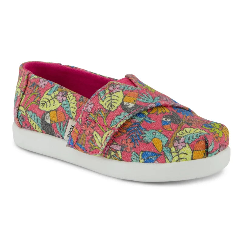 Toms Toms Παιδική Υφασμάτινη Εσπαντρίγια Ροζ Εσπαντρίγιες Κορίτσι / Espadrilles Girl 10022120_T_AlpargataClassic_FuchsiaBirdsofParadisePrint_45