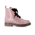 Garvalin Bavoirs Enfant en Cuir Verni avec Fermeture Éclair Rose