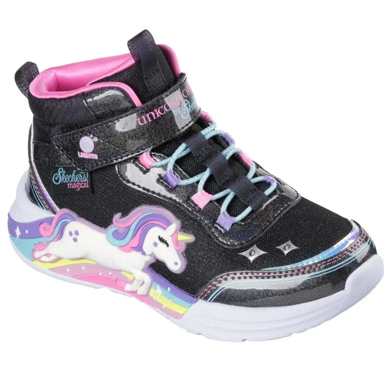 Skechers Skechers Jumpsters Παιδικά Sneakers Μαύρα Παπούτσι Κορίτσι Φωτάκια / Shoes with Lights Girl 303302_BKMT_PROFILE_01