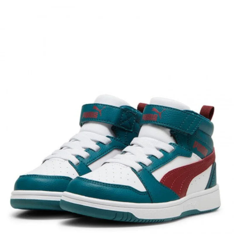 Puma Puma Παιδικά Sneakers High Λευκά Πράσινα Sneaker Αγόρι / Sneaker Boys 393832-182-550x550