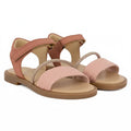 Ricco Sandales en cuir grec pour enfants faites à la main anatomiques pour filles rose