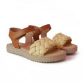 Ricco Sandales en cuir grec pour enfants faites à la main anatomiques pour filles marron