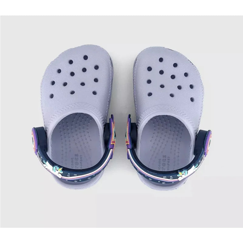 Crocs Crocs 211892-5BO Παιδικά Σαμπό Classic I Am Unicorn Light Up Θαλάσσης Κορίτσι / Beachwear Girl 5430889121_bv1