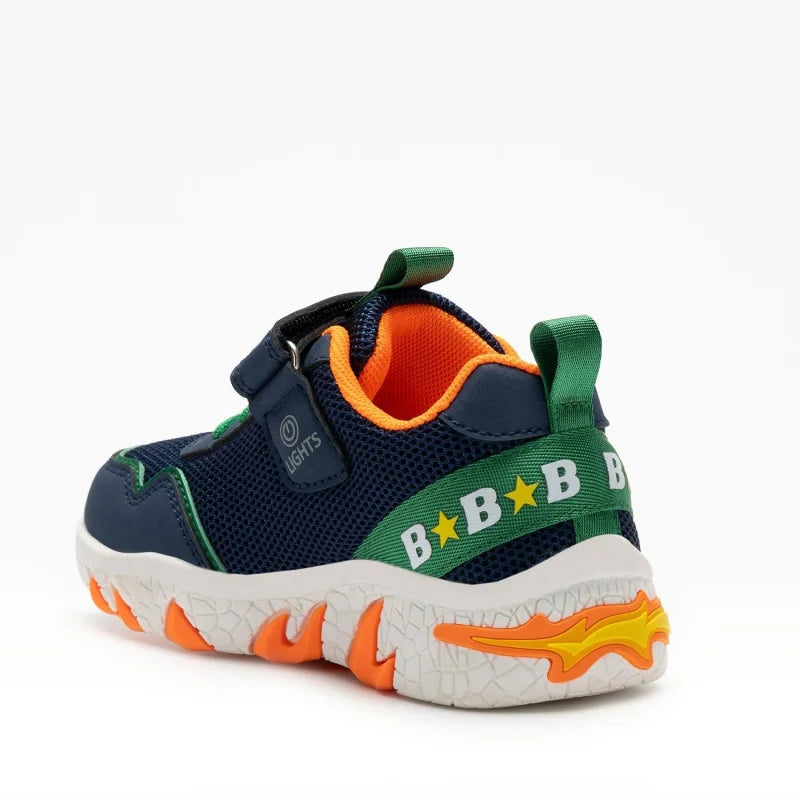 Bull Boys Bull Boys Παιδικά Sneakers με Φωτάκια Σκούρο Μπλε Παπούτσι Αγόρι Φωτάκια / Shoes with Lights Boy BullBoys_BBAL5086_B00_BL01_03
