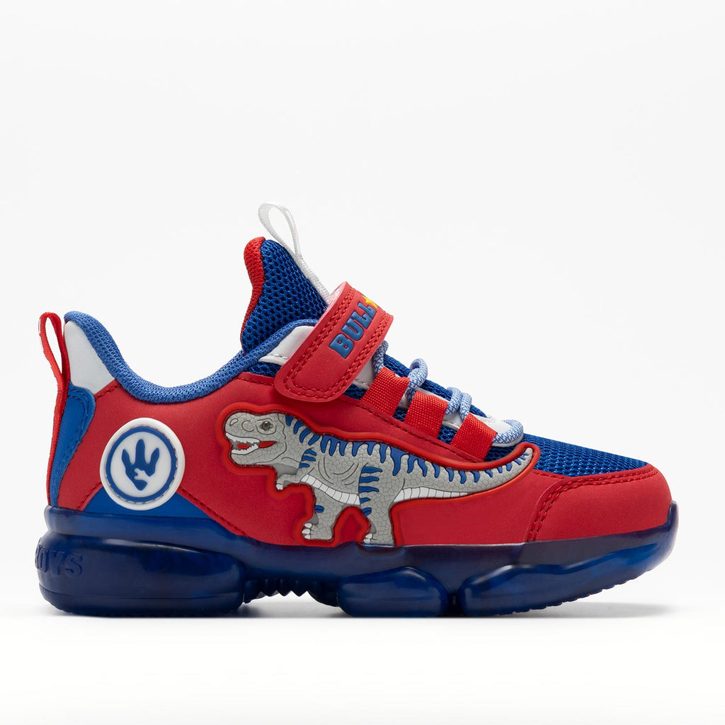 Bull Boys Bull Boys Παιδικά Sneakers με φωτάκια και ήχους δεινόσαυρων σε κόκκινο χρώμα Παπούτσι Αγόρι Φωτάκια / Shoes with Lights Boy BullBoys_DNAR5008_A00_RYRS