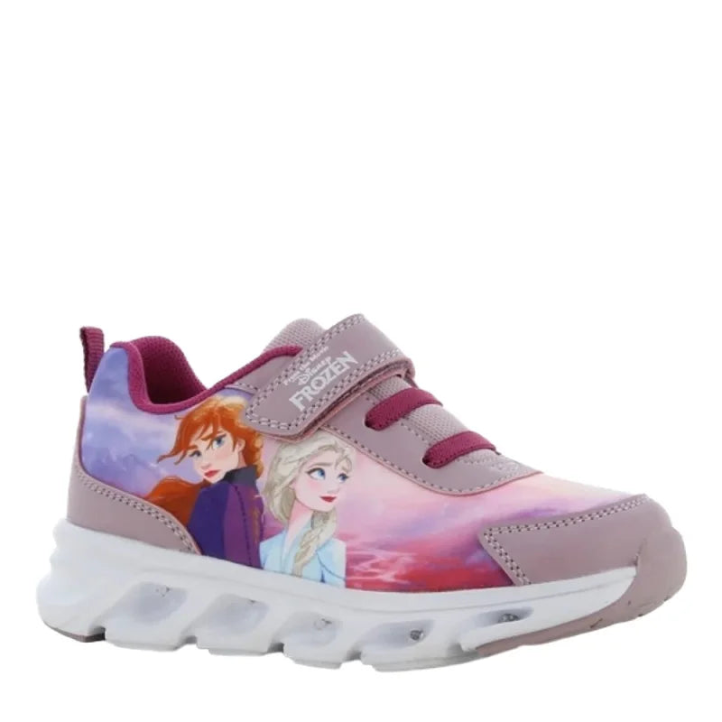Leomil Disney Frozen Παιδικά Sneakers Ανατομικά με Φωτάκια Λιλά Παπούτσι Κορίτσι Φωτάκια / Shoes with Lights Girl FZ012329b