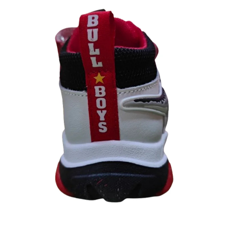 Bull Boys Bull Boys Παιδικά Sneakers High με Φωτάκια Λευκό-Κόκκινο Παπούτσι Αγόρι Φωτάκια / Shoes with Lights Boy IMG20240923111617-removebg-preview