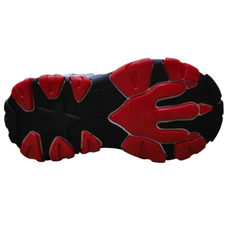 Bull Boys Bull Boys Παιδικά Sneakers High με Φωτάκια Λευκό-Κόκκινο Παπούτσι Αγόρι Φωτάκια / Shoes with Lights Boy IMG20240923111635-removebg-preview