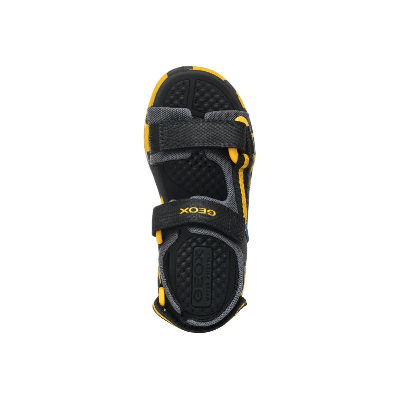 Geox Geox Παιδικά Πέδιλα J Borealis Μαύρα Κίτρινα Πέδιλο Αγόρι / Sandals Boy J450RE01411C0054_50