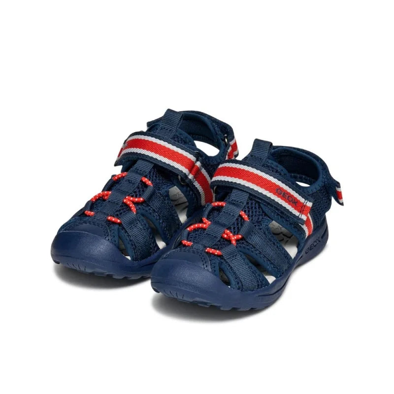 Geox Geox J555XA 01454 C0735 Παιδικά Παπουτσοπέδιλα Wader Navy/Red Πέδιλο Αγόρι / Sandals Boy J555XA01454C0735_07
