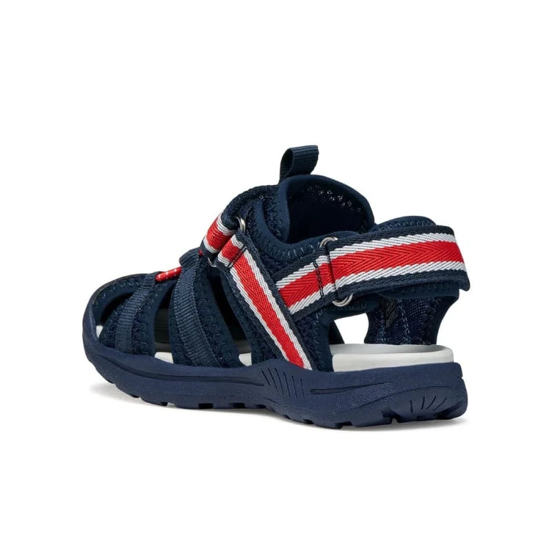 Geox Geox J555XA 01454 C0735 Παιδικά Παπουτσοπέδιλα Wader Navy/Red Πέδιλο Αγόρι / Sandals Boy J555XA01454C0735_30