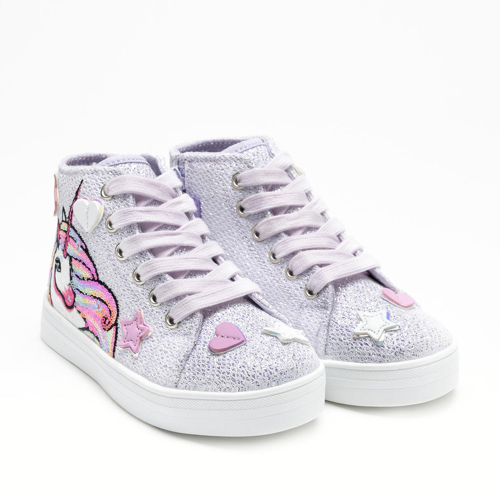 Lelli Kelly Lelli Kelly Παιδικά Sneakers High Μονόκερος Πάνινα για Κορίτσι Λιλά Sneaker Κορίτσι / Sneaker Girl LelliKelly_LKEA4722_B00_LI01_01