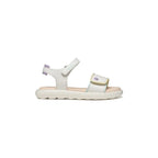 Geox Geox J65MSC Puffy Pop Παιδικά Δερμάτινα Πέδιλα - White Multi Πέδιλο Κορίτσι / Sandals Girl SS26-OBG0F0-00X_F2