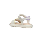 Geox Geox J65MSC Puffy Pop Παιδικά Δερμάτινα Πέδιλα - White Multi Πέδιλο Κορίτσι / Sandals Girl SS26-OBG0F0-00X_F4