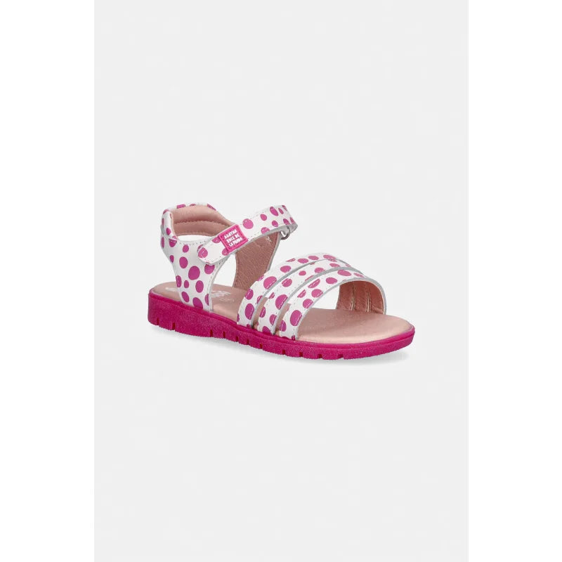 Αgatha Ruiz De La Prada Agatha Ruiz de la Prada 262962-A Παιδικά Πέδιλα - Λευκό με Ροζ Πουά & Glitter Πέδιλο Κορίτσι / Sandals Girl SS26-OBG0NP-43X_F1