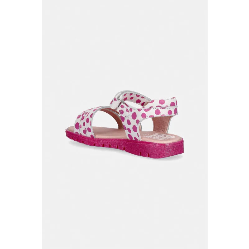 Αgatha Ruiz De La Prada Agatha Ruiz de la Prada 262962-A Παιδικά Πέδιλα - Λευκό με Ροζ Πουά & Glitter Πέδιλο Κορίτσι / Sandals Girl SS26-OBG0NP-43X_F3
