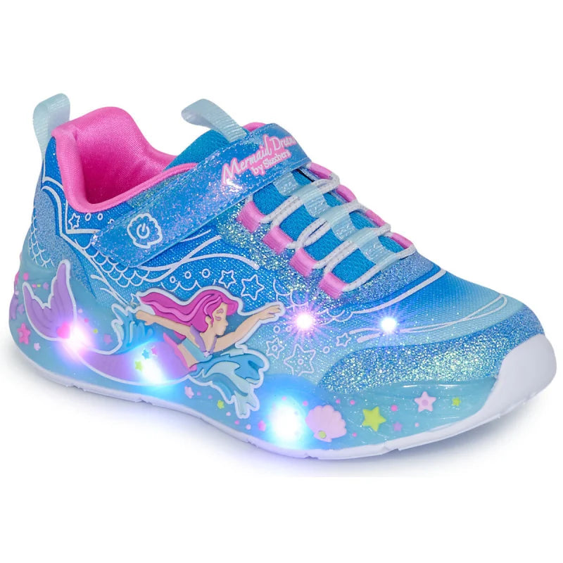 Skechers Skechers Mermaid Παιδικά Sneakers 303060L-BLMT Μπλε Παπούτσι Κορίτσι Φωτάκια / Shoes with Lights Girl Skechers303060L_BLMT6