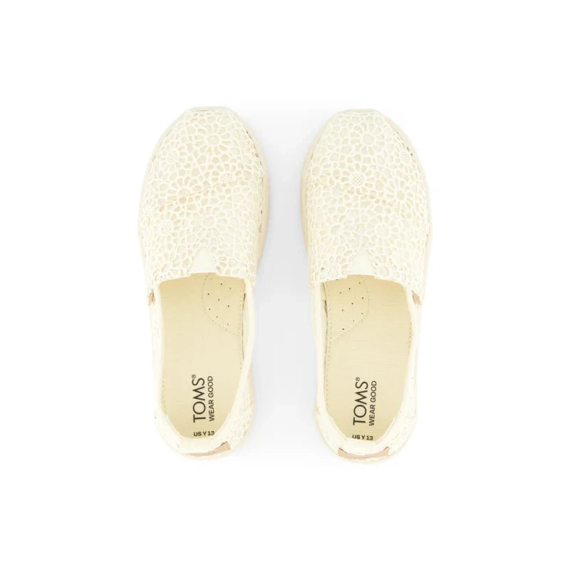 Toms Toms Παιδικές Εσπαντρίγιες Slip-On Μπεζ Εσπαντρίγιες Κορίτσι / Espadrilles Girl Y_10020616_Alpargata_NaturalMoroccanCrochet_T