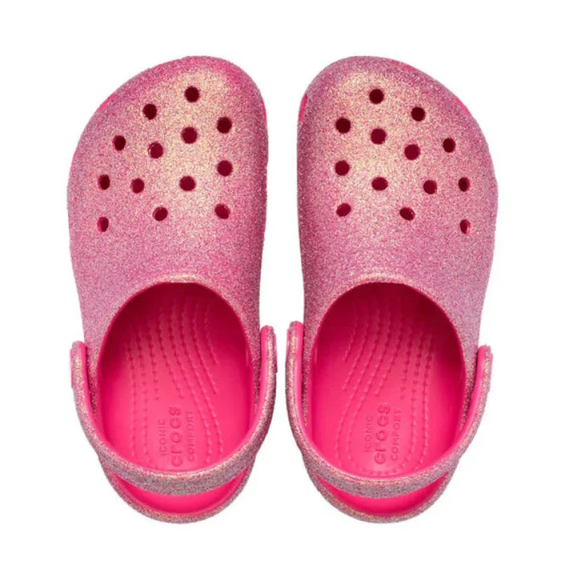 Crocs Crocs Παιδικά Παπουτσάκια Θαλάσσης με Γκλίτερ Ροζ Θαλάσσης Κορίτσι / Beachwear Girl crcos-toddler-classic-clog-iridescent-glitter-dargon-fruit-pink-2_660x_cd98fdb4-3410-4480-9826-86ee1ee88112