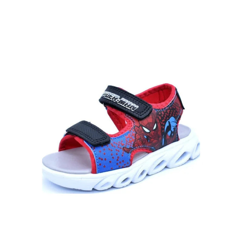 Leomil Spiderman SP013849 Παιδικά Πέδιλα Ανατομικά με Σκρατς & Φωτάκια Πολύχρωμα Πέδιλο Αγόρι Φωτάκια / Sandal Boy Lights fixedratio_20250915163659_d3134e13