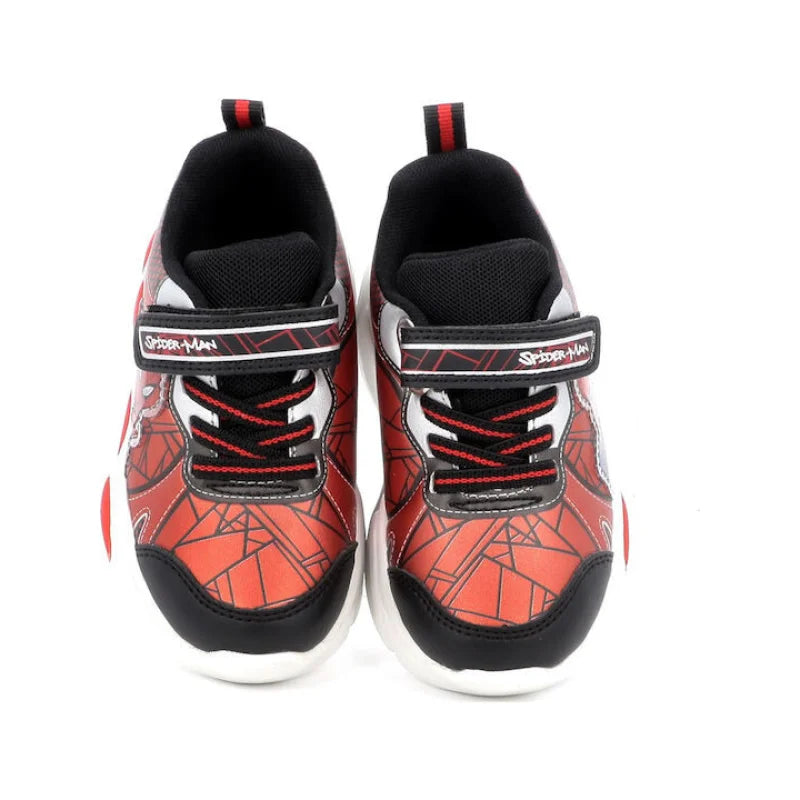 Leomil Marvel Spiderman Παιδικά Sneakers Ανατομικά με Σκρατς & Φωτάκια Κόκκινα Παπούτσι Αγόρι Φωτάκια / Shoes with Lights Boy fixedratio_20250915200354_29b33fca