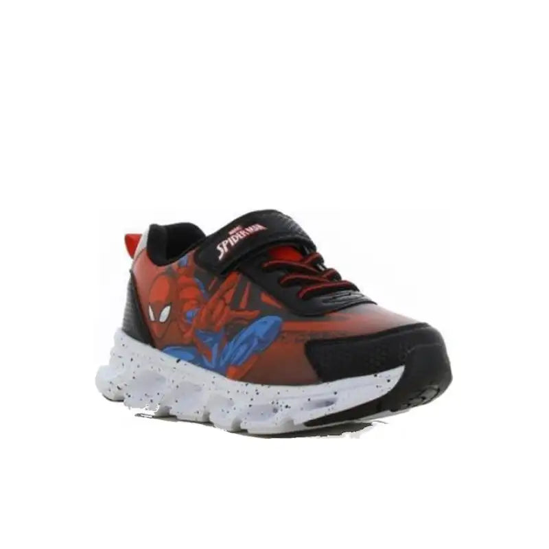 Spiderman SP015325 Παιδικά Sneakers με Σκρατς & Φωτάκια Κόκκινα