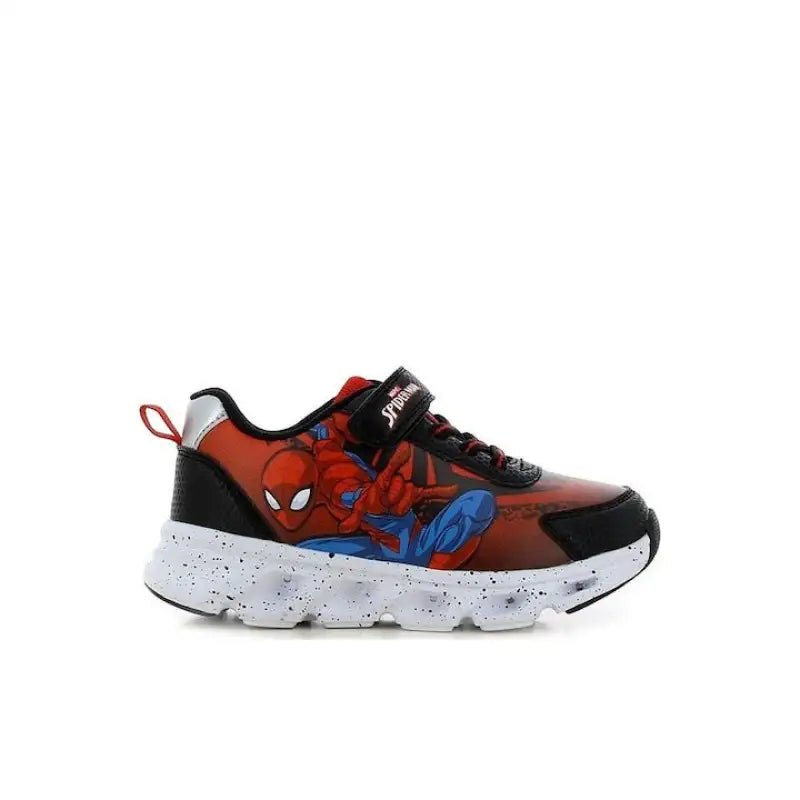 Spiderman SP015325 Παιδικά Sneakers με Σκρατς & Φωτάκια Κόκκινα