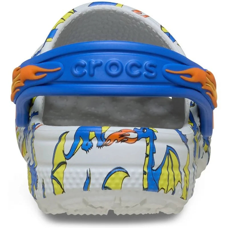 Crocs Crocs 212514-1FT Classic Dragon Graphic Clog T Παιδικά Σαμπό Γκρι Θαλάσσης Αγόρι / Beachwear Boys ftp-212514-1FT_07