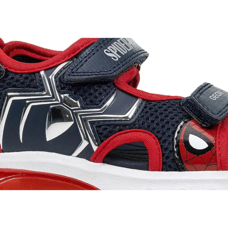 Geox Geox Παιδικά Πέδιλα με Φώτα Spider-Man J65MXB 014CE C0735 CIBERDR Μπλέ Πέδιλο Αγόρι Φωτάκια / Sandal Boy Lights ftp-J65MXB-C0735-CIBERDR_12