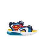 Geox Geox J65MXC Ciberdron Superman Παιδικά Σανδάλια με Φωτάκια Μπλε Πέδιλο Αγόρι Φωτάκια / Sandal Boy Lights geox-sandalia-j-sandal-ciberdron-b-j65mxc-01454-c4320-s-skouro-mple-0000305704504