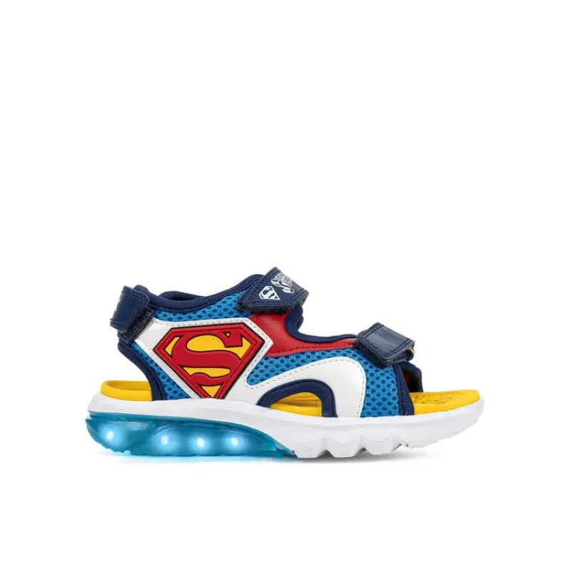 Geox Geox J65MXC Ciberdron Superman Παιδικά Σανδάλια με Φωτάκια Μπλε Πέδιλο Αγόρι Φωτάκια / Sandal Boy Lights geox-sandalia-j-sandal-ciberdron-b-j65mxc-01454-c4320-s-skouro-mple-0000305704504_5