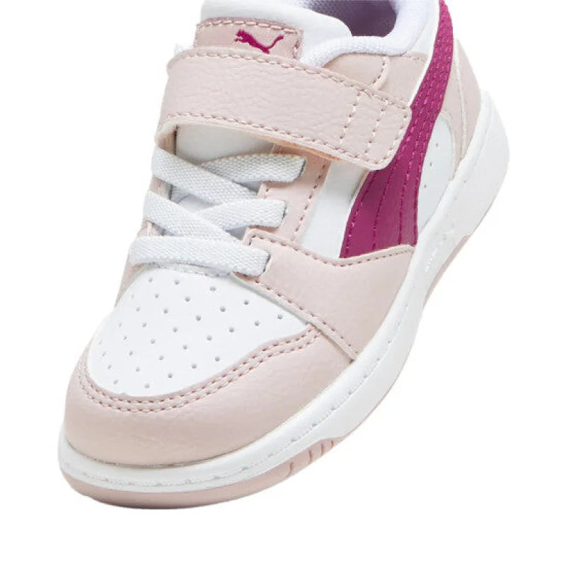 Puma Puma Rebound V6 Lo Λευκό - Άνεση και Στυλ σε Κάθε Βήμα Sneaker Κορίτσι / Sneaker Girl sneakers-puma-koritsi-leyko-roz-pastel-kai-mwb_0000_Layer97-550x550