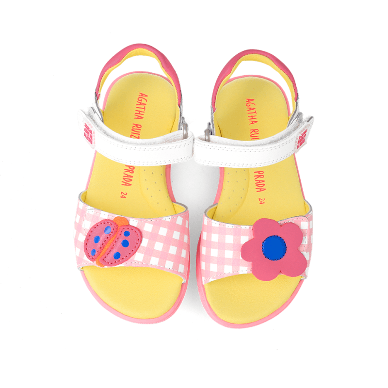 Αgatha Ruiz De La Prada Agatha Ruiz De La Prada Παιδικά Πέδιλα Πολύχρωμα Πέδιλο Κορίτσι / Sandals Girl Agatha-Ruiz-De-La-Prada-SS23-232948-White-Poline-_-_-166